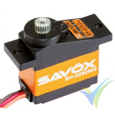 Servo digital Savox SH0262MG, 13.6g, 1.2Kg.cm, 0.06s/60º, 4.8V-6V