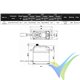 Savox SA-1230SG+ digital servo, airplane special, 79g, 36Kg.cm, 0.16s/60º, 4.8V-6V