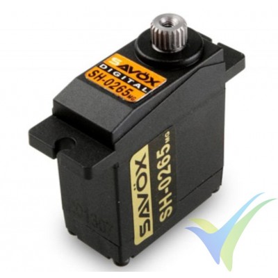 Servo digital Savox SH0265MG, 15g, 2.4Kg.cm, 0.075s/60º, 4.8V-6V