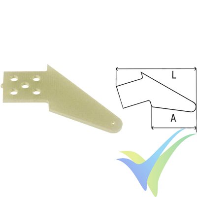 Escuadra de mando (horn) 55mm fibra de vidrio, 10 uds