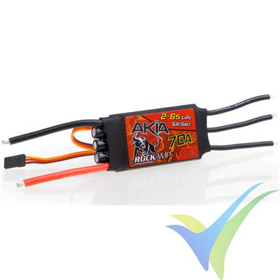 Rockamp Akia 70A brushless ESC, 2S-6S, BEC 5A, 80g