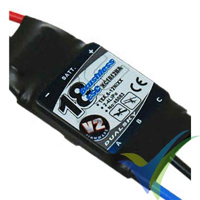Dualsky XC1812BA V2 brushless ESC, 18A, 2S-4S, BEC 2A, 19g