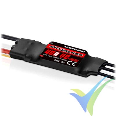 HobbyWing Skywalker 40A V2 brushless ESC, 3S-4S, BEC 5A, 36g
