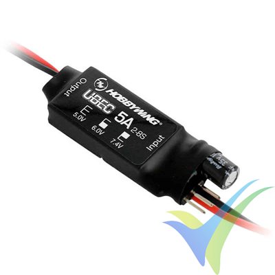 HobbyWing UBEC 5A V2, 2S-8S, 21g