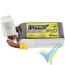 Tattu R-Line - Gens ace LiPo battery 650mAh (9.62Wh) 4S1P 95C 80g XT30