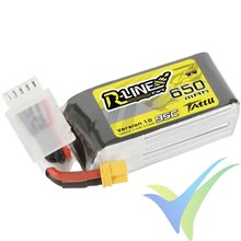 Batería LiPo Tattu R-Line - Gens ace 650mAh (9.62Wh) 4S1P 95C 80g XT30