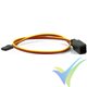 Universal compact Y-cable for servo, 30cm, 0.33mm2 (22AWG)