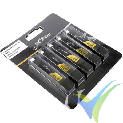 Batería LiPo Tattu - Gens ace HV 270mAh (1.03Wh) 1S1P 75C 6.5g JST-PHR 2.0, 5 uds