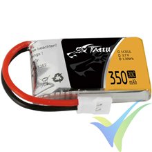Batería LiPo Tattu - Gens ace 350mAh (1.3Wh) 1S1P 30C 9.3g Molex