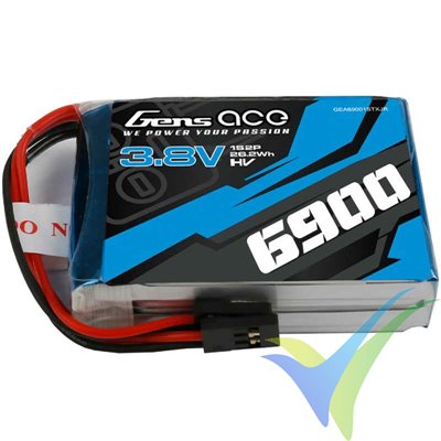 Gens ace HV LiPo battery 6900mAh (26.22Wh) TX 1S2P 122g JR