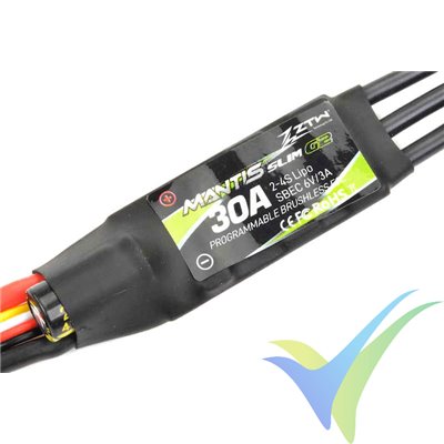 ZTW Mantis Slim G2 30A brushless ESC, 2S-4S, SBEC 3A, 15g