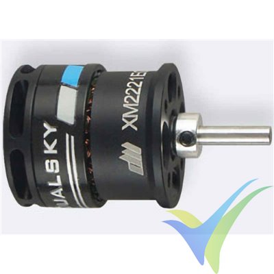 Motor brushless Dualsky XM2221EG-28 para F5K/RES, 23g, 104W, 2300Kv, LiPo 2S-3S