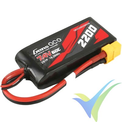 Gens ace G-Tech LiPo battery 2200mAh (16.28Wh) 2S1P 60C 116g XT60