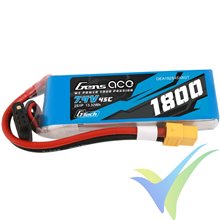 Gens ace G-Tech LiPo battery 1800mAh (13.32Wh) 2S1P 45C 111g XT60