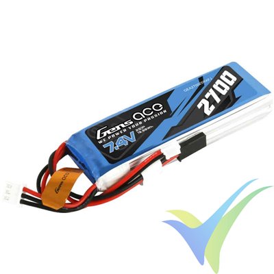 Batería LiPo Gens ace 2700mAh (19.98Wh) TX 2S1P 93g Futaba