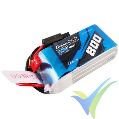Gens ace G-Tech LiPo battery 800mAh (8.88Wh) 3S1P 45C 75g conector