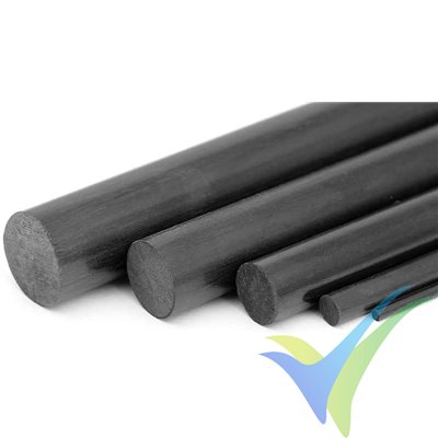 Varilla de carbono pultruido Ø 12mm x 1m
