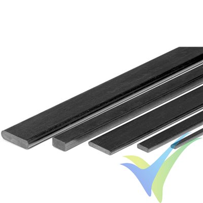 Listón rectangular de carbono pultruido 1.5x2.5x1000mm