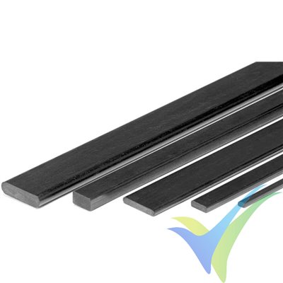 Rectangular pultruded carbon strip 4x7x1000mm