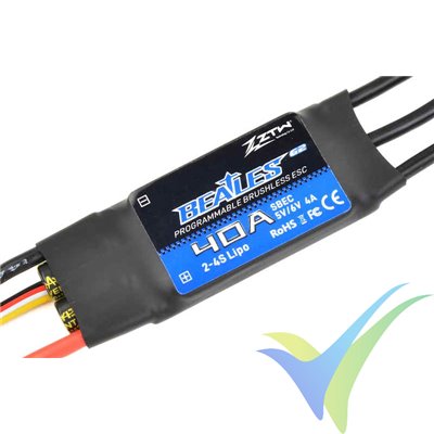 Variador brushless ZTW Beatles G2 40A, 2S-4S, SBEC 4A, 37g