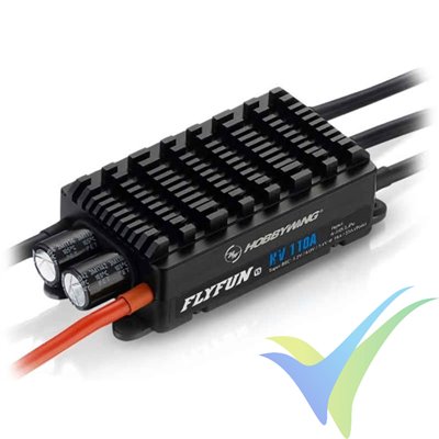Variador brushless HobbyWing FlyFun HV V5 110A, 6S-14S, BEC 10A, 180g