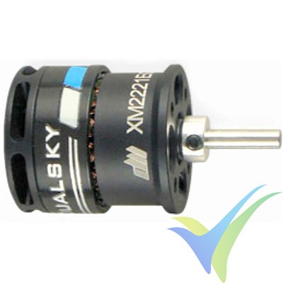 Dualsky XM2221EG-38 brushless motor for F5K/RES, 23g, 122W, 1700Kv, LiPo 2S-3S