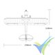 Combo avión FMS Piper PA-18 Super Cub PNP, 1700mm, 2100g