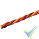 1m cable silicona trenzado de servo JR, marrón-rojo-naranja, 0.5 mm2 (20AWG)