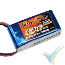 Batería LiPo Gens ace 800mAh (5.92Wh) 2S1P 40C 49.2g JST-SYP