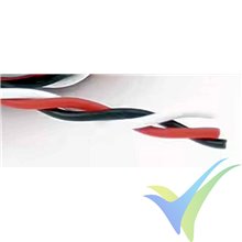 1m Futaba servo twisted cable, black-red-white, 0.5 mm2 (20AWG)