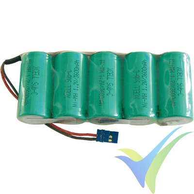 Batería receptor Ni-MH 3600mAh XCell, 6V, SC