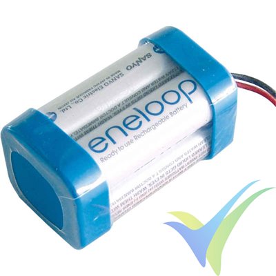 Batería receptor Ni-MH Eneloop AA 1900mAh, 4.8V cuadrada
