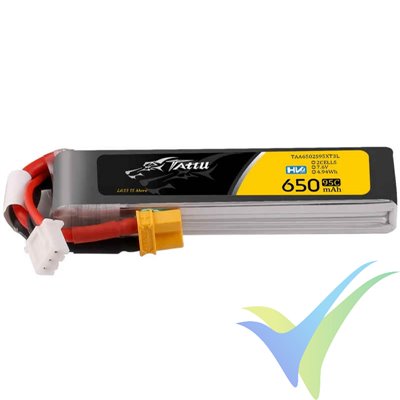 Tattu - Gens ace HV LiPo battery 650mAh (4.94Wh) 2S1P 95C 33g XT30 (formato largo)