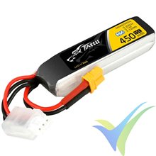Tattu - Gens ace HV LiPo battery 450mAh (3.42Wh) 2S1P 95C 28g XT30 (formato largo)