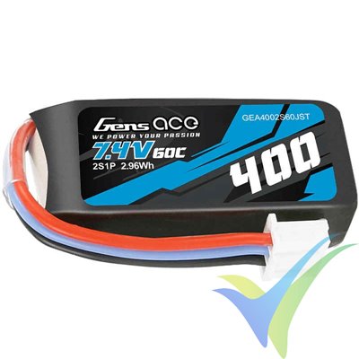 Batería LiPo Gens ace 400mAh (2.96Wh) 2S1P 60C 20g JST