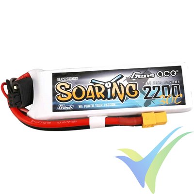 Batería LiPo Gens ace G-Tech Soaring 2200mAh (16.28Wh) 2S1P 30C 122g XT60