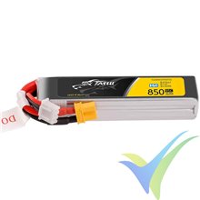 Tattu - Gens ace HV LiPo battery 850mAh (6.46Wh) 2S1P 95C 40g XT30 (long shape)