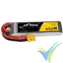Tattu - Gens ace LiPo battery 450mAh (3.33Wh) 2S1P 75C 29g XT30 (formato largo)