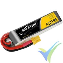 Tattu - Gens ace LiPo battery 450mAh (3.33Wh) 2S1P 75C 29g XT30 (formato largo)
