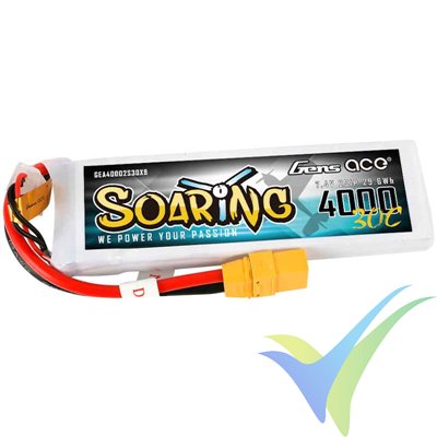 Batería LiPo Gens ace Soaring 4000mAh (29.6Wh) 2S1P 30C 208g XT90