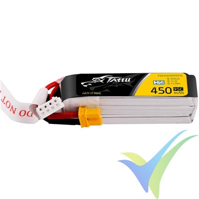 Batería LiPo Tattu - Gens ace HV 450mAh (5.13Wh) 3S1P 95C 35g XT30 (formato largo)