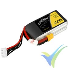 Batería LiPo Tattu - Gens ace 650mAh (9.62Wh) 4S1P 75C 74g XT30