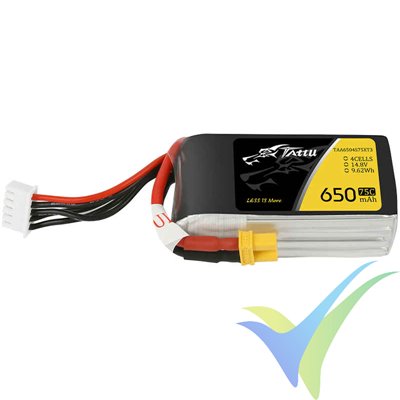 Tattu - Gens ace LiPo battery 650mAh (9.62Wh) 4S1P 75C 74g XT30