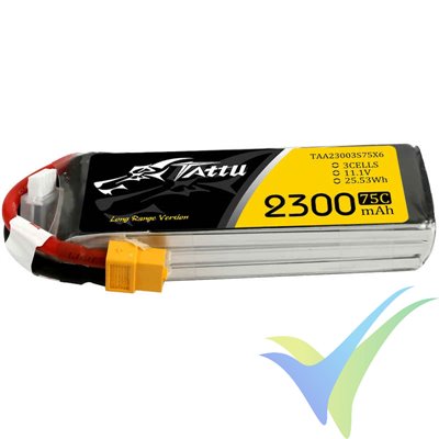 Tattu - Gens ace LiPo battery 2300mAh (25.53Wh) 3S1P 75C 220g XT60