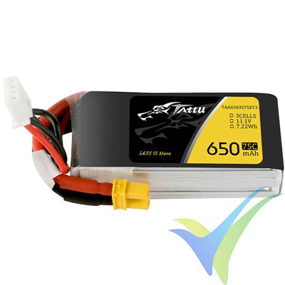 Tattu - Gens ace LiPo battery 650mAh (7.22Wh) 3S1P 75C 59g XT30