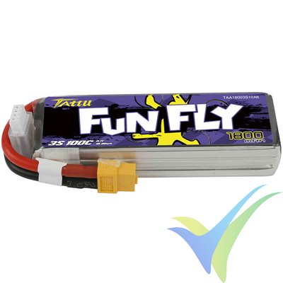 Tattu Funfly - Gens ace LiPo battery 1800mAh (19.98Wh) 3S1P 100C 160g XT60