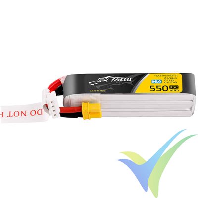 Tattu -Gens ace HV LiPo battery 550mAh (6.27Wh) 3S1P 95C 43g XT30 (formato largo)