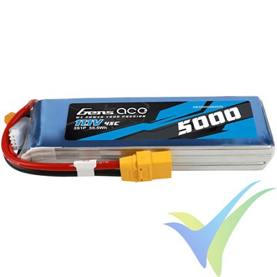 Gens ace LiPo battery 5000mAh (55.5Wh) 3S1P 45C 418g XT90