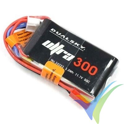 Dualsky Xpower ULTRA LiPo battery 300mAh (3.3Wh) 3S1P 50C 38g JST BEC