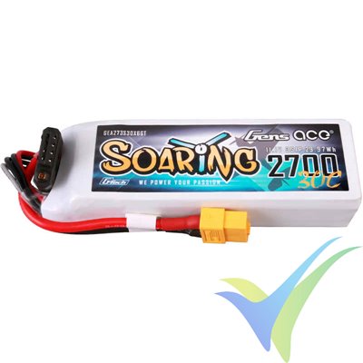 Gens ace G-Tech Soaring LiPo battery 2700mAh (29.97Wh) 3S1P 30C 190g XT60